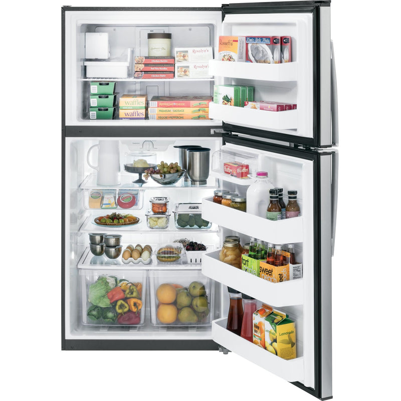 GE 33-inch, 21.2 cu. ft. Top Freezer Refrigerator with Ice Maker GIE21GSHSS IMAGE 3