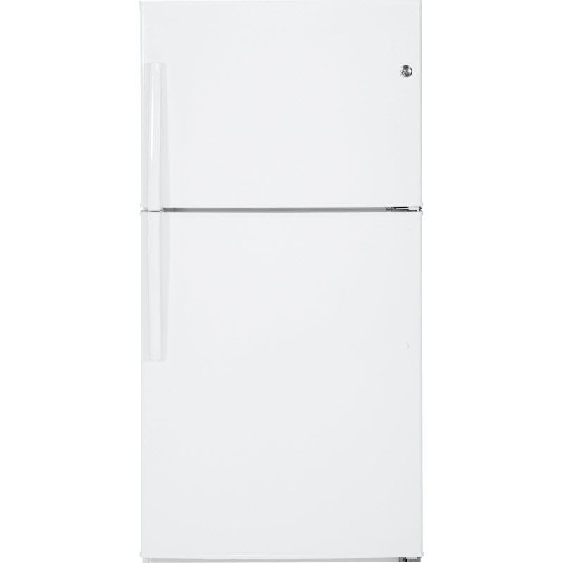 GE 33-inch, 21.2 cu. ft. Top Freezer Refrigerator with Ice Maker GIE21GTHWW IMAGE 1