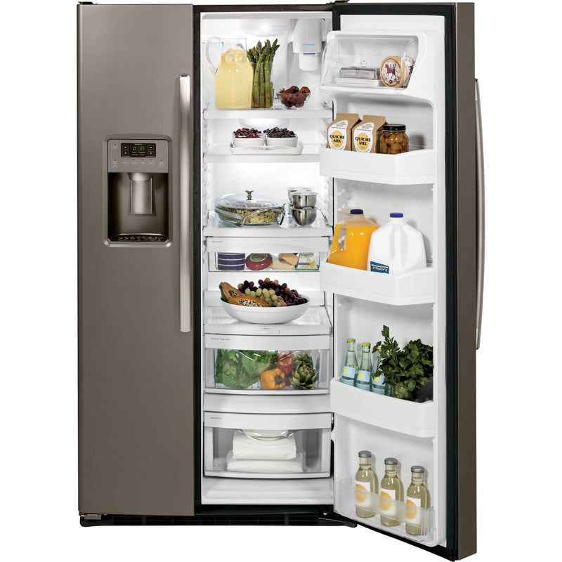 GE 36-inch, 25.3 cu. ft. Side-by-Side Refrigerator with Ice and Water GSS25GMHES IMAGE 4