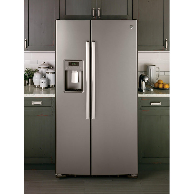 GE 36-inch, 25.3 cu. ft. Side-by-Side Refrigerator with Ice and Water GSS25GMHES IMAGE 8