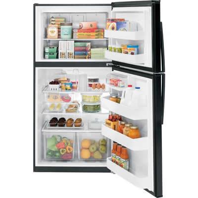 GE 33-inch, 21.2 cu. ft. Top Freezer Refrigerator GTE21GTHBB IMAGE 2
