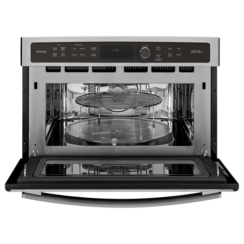 GE Profile 27-inch, 1.7 cu. ft. Built-In Microwave Oven with Convection PSB9100SFSS IMAGE 2