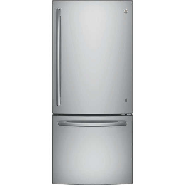 GE 30-inch, 21 cu.ft. Freestanding Bottom Freezer Refrigerator with Interior Ice Maker GDE21ESKSS IMAGE 1