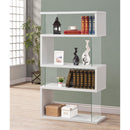 Coaster Furniture Emelle 800300 63-inch 4-shelf Glass Panel Bookshelf - White IMAGE 7