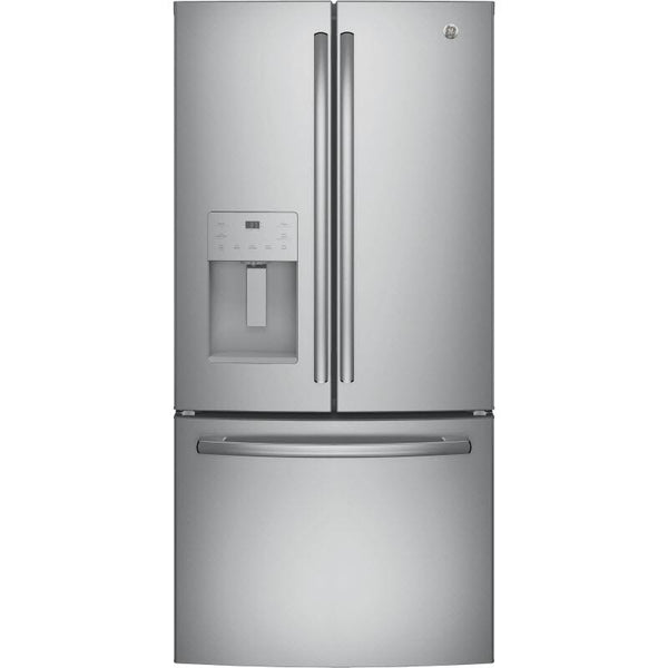 GE 33-inch, 23.8 cu. ft. French 3-Door Refrigerator with Ice and Water GFE24JSKSS IMAGE 1
