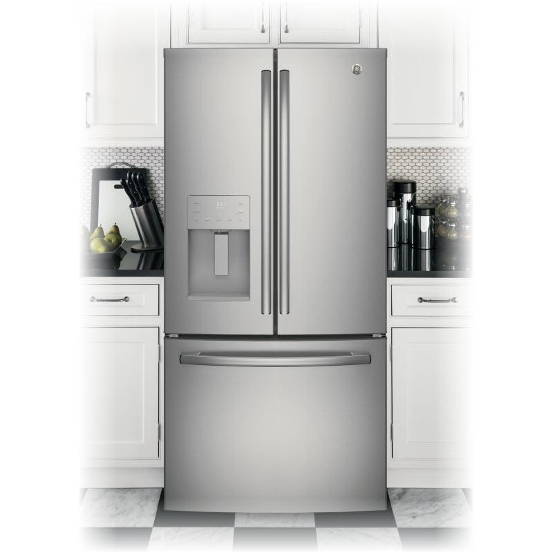 GE 33-inch, 23.8 cu. ft. French 3-Door Refrigerator with Ice and Water GFE24JSKSS IMAGE 6