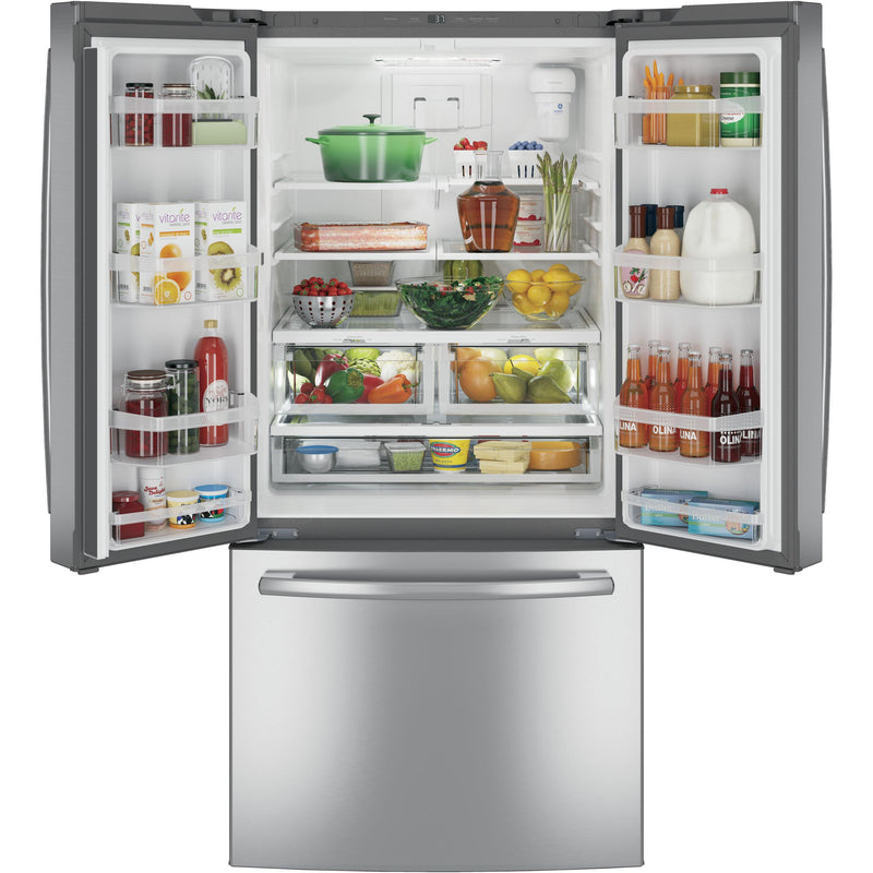 GE 33-inch, 24.8 cu. ft. French 3-Door Refrigerator with Ice and Water GNE25JSKSS IMAGE 5