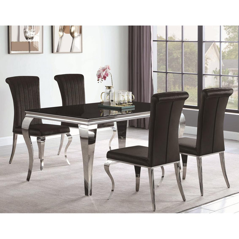 Coaster Furniture Carone Dining Table with Glass Top 105071 IMAGE 2