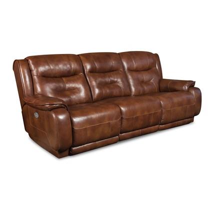 Southern Motion Cresent Reclining Leather Sofa Cresent 874-31 Double Reclining Sofa Brown IMAGE 1