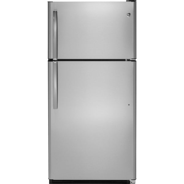 GE 31-inch, 20.8 cu.ft. Top Freezer Refrigerator Freestanding with SpillProof Glass Shelves GTS21FSKSS IMAGE 1