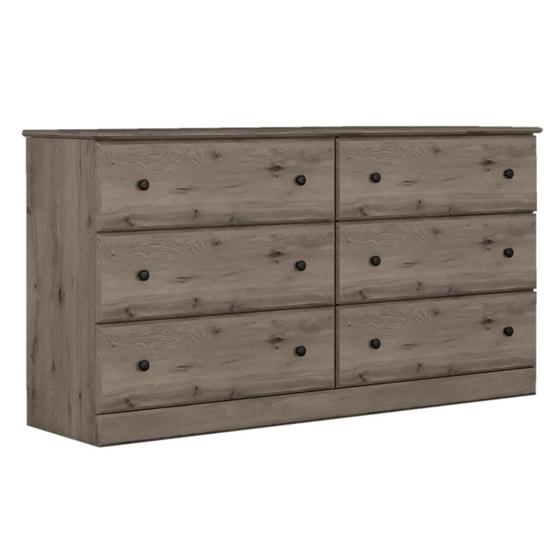 Perdue Woodworks Weathered Gray Ash 6-Drawer Dresser 13586 IMAGE 2