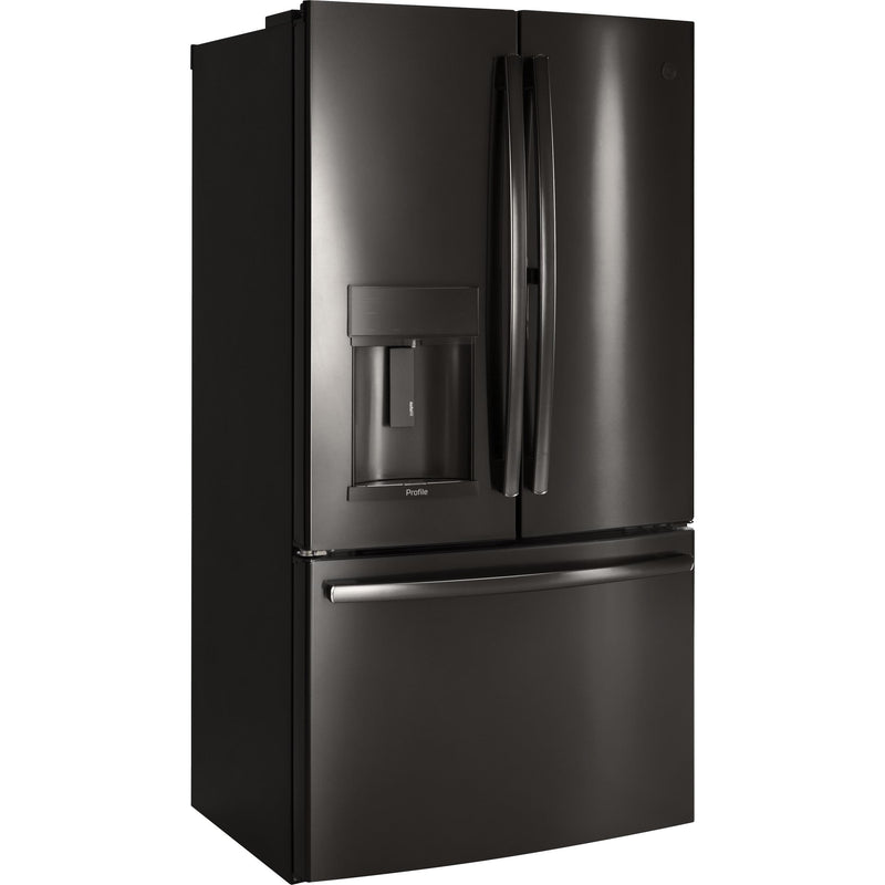 GE Profile 36-inch, 22.2 cu.ft. Counter-Depth French 3-Door Refrigerator with Water and Ice Dispensing System PYE22KBLTS IMAGE 16