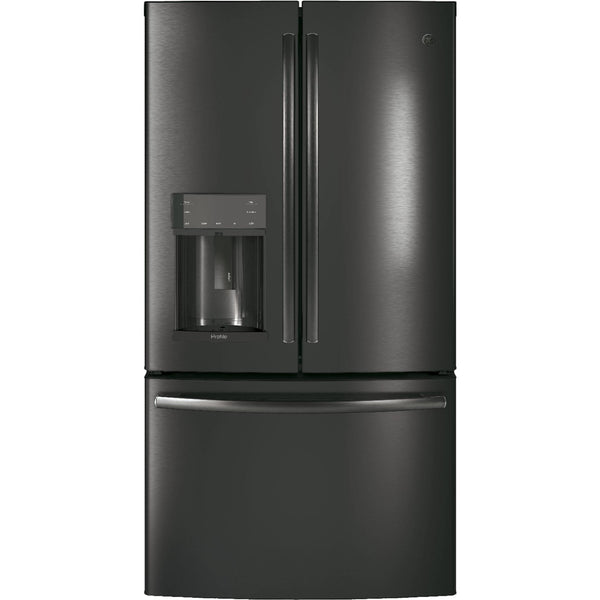 GE Profile 36-inch, 27.8 cu. ft. French 3-Door Refrigerator with Ice and Water PFE28KBLTS IMAGE 1