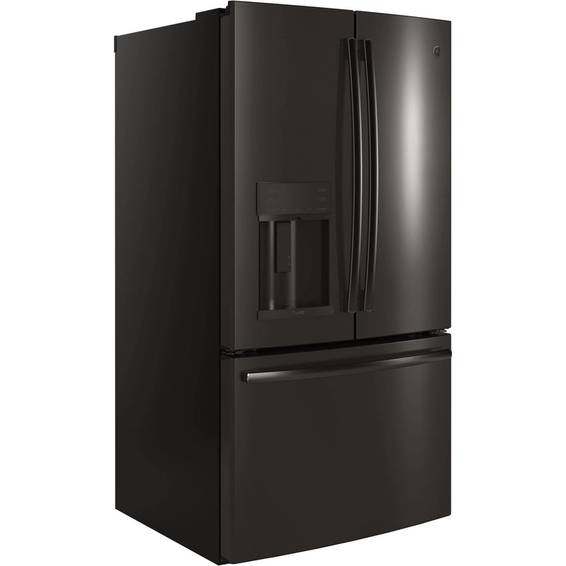 GE Profile 36-inch, 27.8 cu. ft. French 3-Door Refrigerator with Ice and Water PFE28KBLTS IMAGE 2