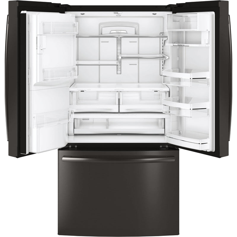 GE Profile 36-inch, 27.8 cu. ft. French 3-Door Refrigerator with Ice and Water PFE28KBLTS IMAGE 3