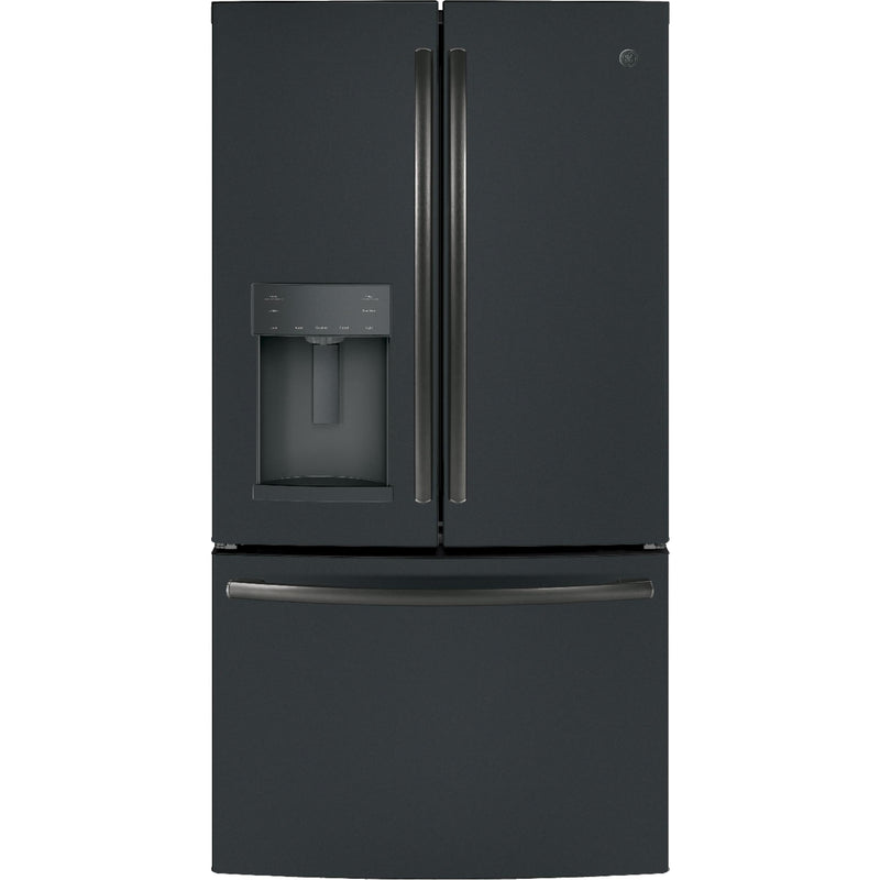GE 36-inch, 27.8 cu.ft. Freestanding French 3-Door Refrigerator with Ice and Water Dispensing System GFE28GELDS IMAGE 1