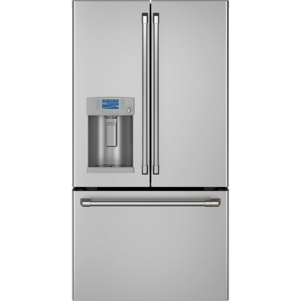Café 36-inch, 27.8 cu.ft. Freestanding French 3-Door Refrigerator with External Water and ice Dispensing System CFE28TP2MS1 IMAGE 1