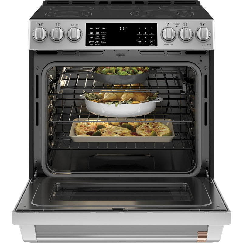 Café 30-inch Slide-in Electric Range with Warming Drawer CES700P2MS1 IMAGE 5