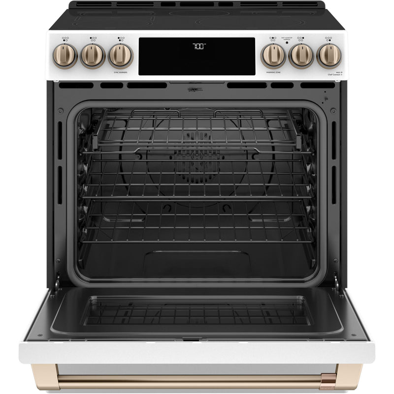 Café 30-inch Slide-in Electric Range with Warming Drawer CES700P4MW2 IMAGE 3