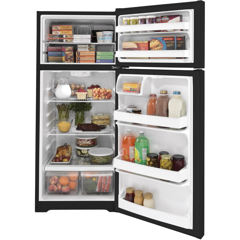 GE 28-inch, 17.5 cu. ft. Top-Freezer Refrigerator GTS18DTNRBB IMAGE 3