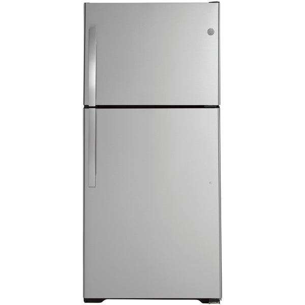 GE 33-inch, 21.9 cu.ft. Freestanding Top Freezer Refrigerator with Upfront Fresh Food Temperature Controls GTS22KSNRSS IMAGE 1
