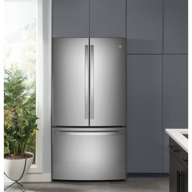 GE Profile 36-inch, 23.1 cu. ft. Counter-Depth French 3-Door Refrigerator with Interior Ice Maker PWE23KYNFS IMAGE 13