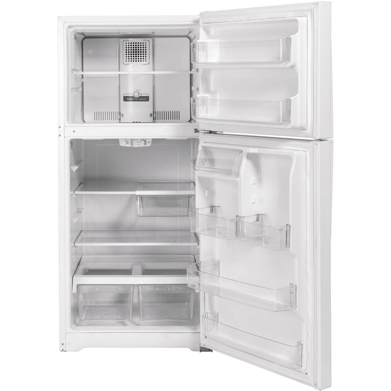 GE 30-inch, 19.2 cu.ft. Freestanding Top Freezer Refrigerator with LED Lighting GTS19KGNRWW IMAGE 3