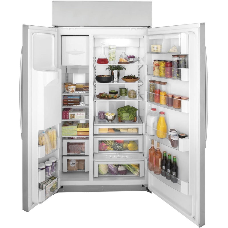 GE Profile 42-inch, 24.5 cu. ft. Side-by-Side Refrigerator with Dispenser PSB42YSNSS IMAGE 3