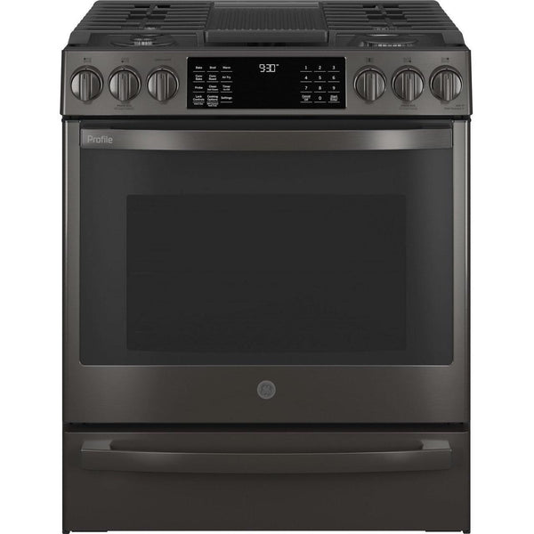 GE Profile 30-inch Slide-In Gas Range with No Preheat Air Fry PGS930BPTS IMAGE 1