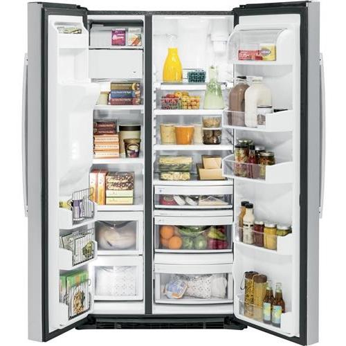 GE Profile 36-inch, 25.3 cu. ft. Side-by-Side Refrigerator with Ice and Water PSE25KYHFS IMAGE 3