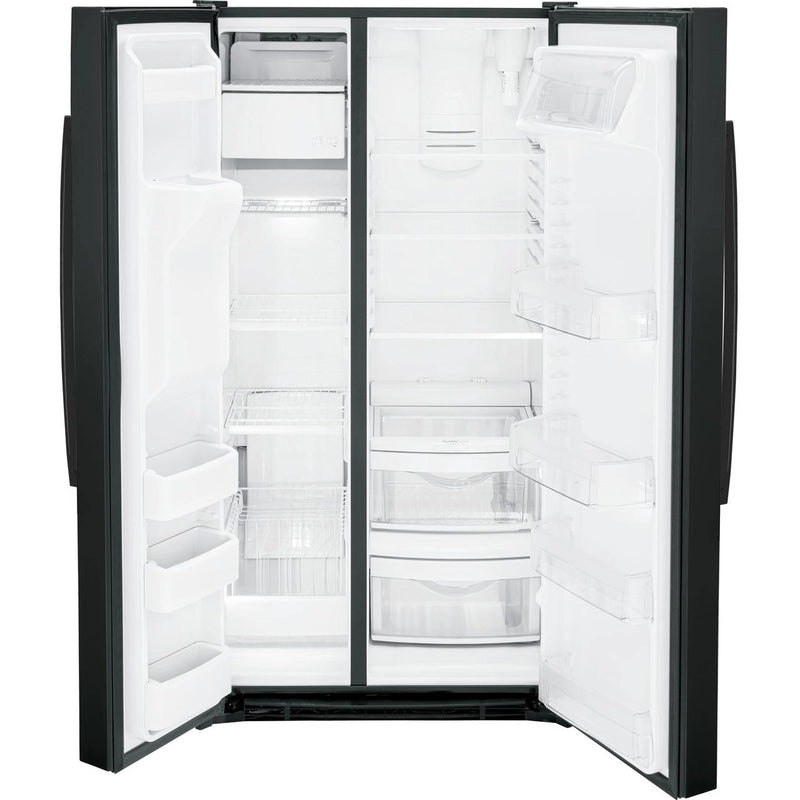 GE 36-inch, 25.3 cu. ft. Side-by-Side Refrigerator with Water and Ice Dispenser GSS25GGPBB IMAGE 2
