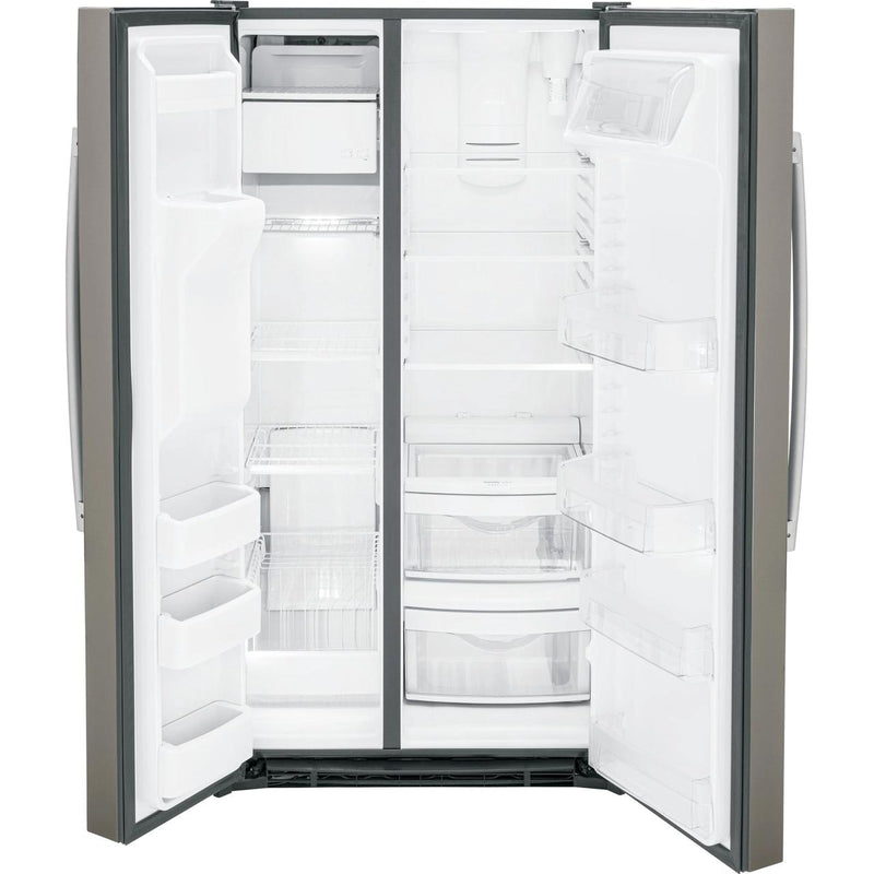 GE 36-inch, 25.3 cu. ft. Side-by-Side Refrigerator with Water and Ice Dispenser GSS25GMPES IMAGE 2