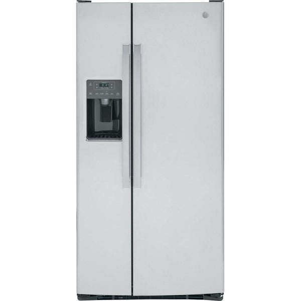 GE 33-inch 23 cu.ft. Freestanding Side-by-Side Refrigerator with LED Lighting GSE23GYPFS IMAGE 1