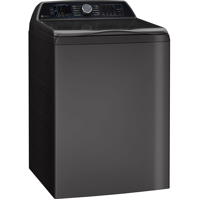 GE Profile 5.3 cu. ft. Top Loading Washer with Smarter Wash Technology and FlexDispense™ PTW905BPTDG IMAGE 2