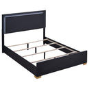 Coaster Furniture Marceline 222831Q Wood Queen LED Panel Bed - Black IMAGE 1