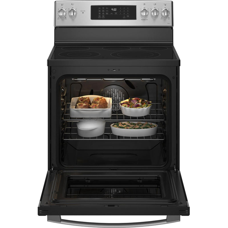 GE Profile 30-inch Freestanding Electric Range with Convection Technology PB900YVFS IMAGE 2