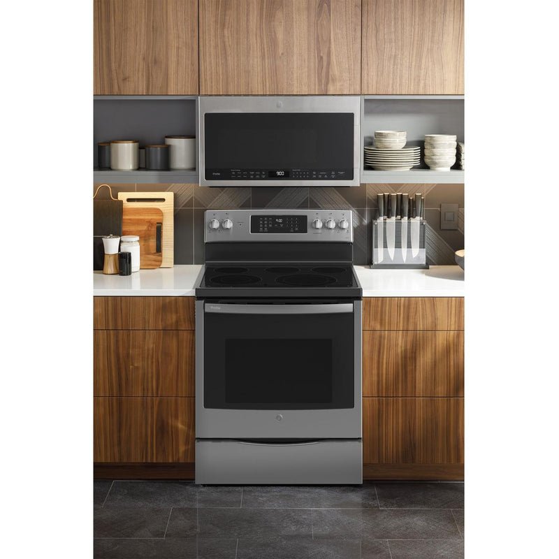 GE Profile 30-inch Freestanding Electric Range with Convection Technology PB900YVFS IMAGE 8