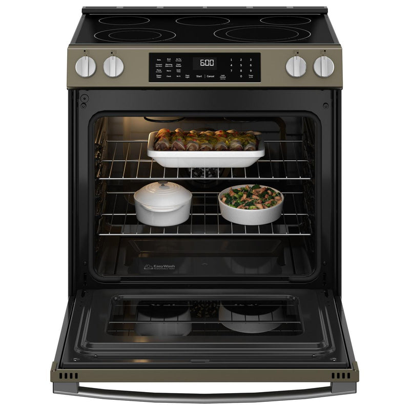 GE 30-inch Slide-in Electric Range with Convection Technology GRS600AVES IMAGE 2