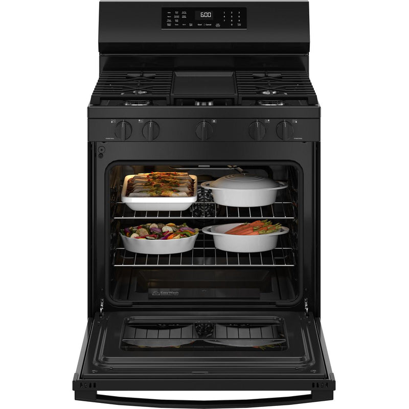 GE 30-inch Freestanding Gas Range with Convection Technology GGF600AVBB IMAGE 2