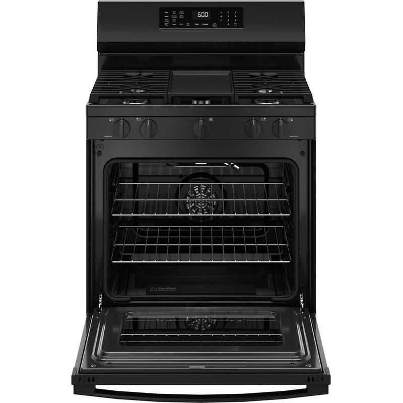 GE 30-inch Freestanding Gas Range with Convection Technology GGF600AVBB IMAGE 3