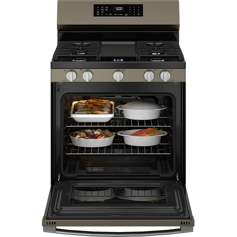 GE 30-inch Freestanding Gas Range with Convection Technology GGF600AVES IMAGE 2