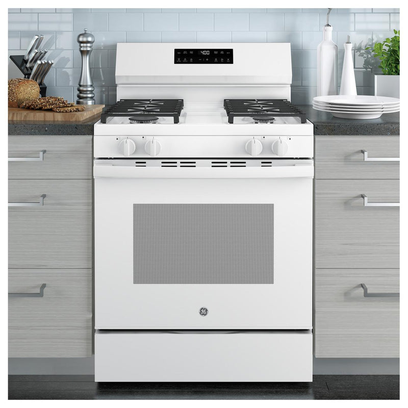 GE 30-inch Freestanding Gas Range with SmartHQ™ GGF400PVWW IMAGE 5