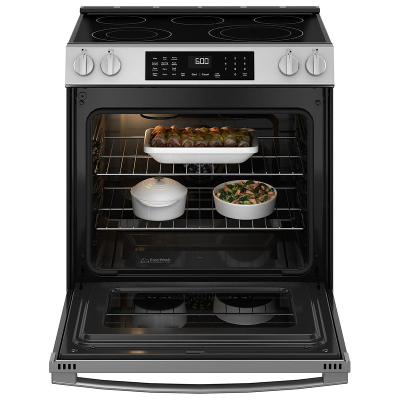 GE 30-inch Slide-in Electric Range with Convection Technology GRS600AVFS IMAGE 2