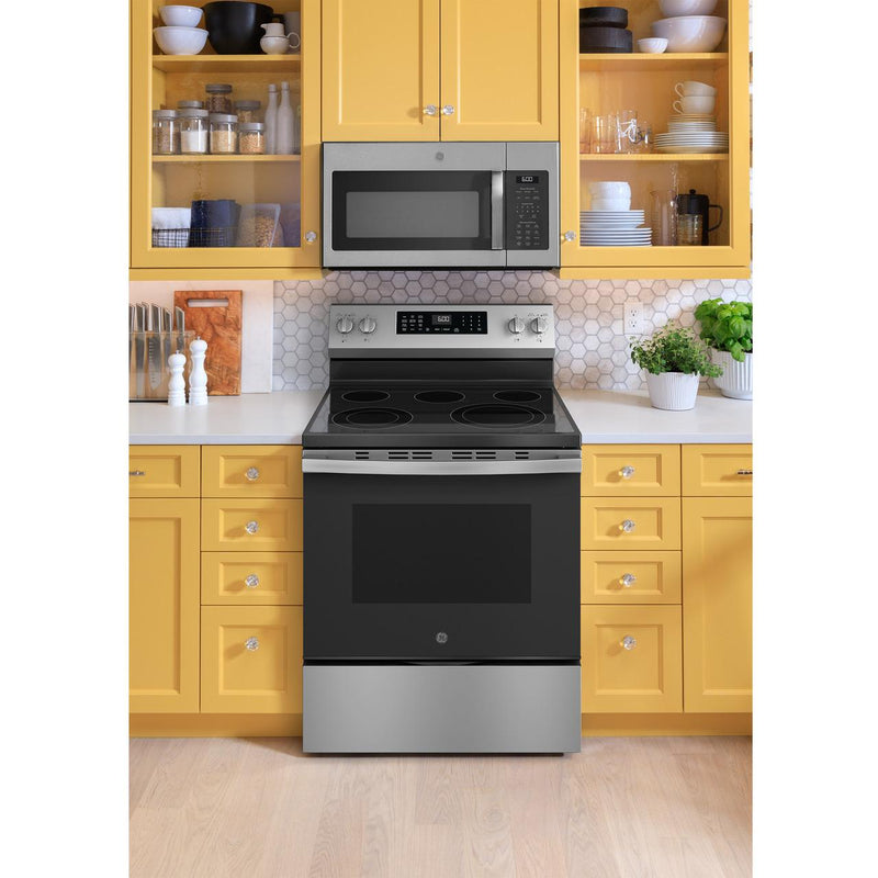 GE 30-inch Freestanding Electric Range with Convection Technology GRF600AVSS IMAGE 10
