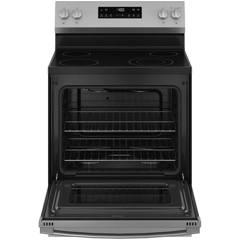 GE 30-inch Freestanding Electric Range with Steam Clean GRF40HSVSS IMAGE 3