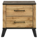 Coaster Furniture Kaywood 225002 2-Drawer Nightstand Bedside Table - Natural Pine IMAGE 3