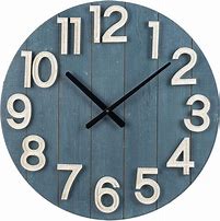 CB173948 Blue Shiplap Wall Clock