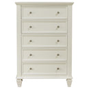  Coaster Furniture Sandy Beach 201305 5-Drawer Bedroom Chest - Cream White IMAGE 2