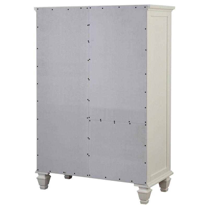  Coaster Furniture Sandy Beach 201308 8-Drawer Door Chest - Cream White IMAGE 6