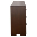 Coaster Furniture Jessica 200713 6-Drawer Dresser - Cappuccino IMAGE 6